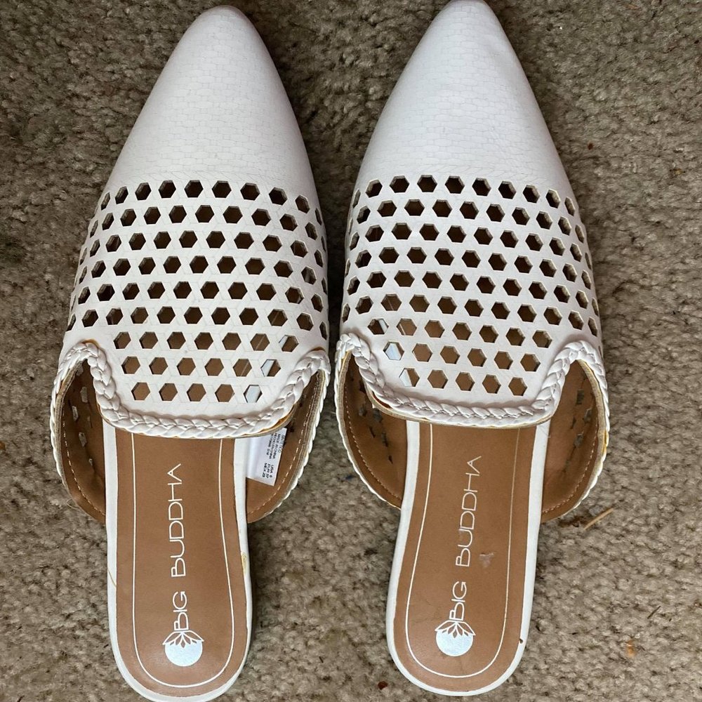 Big Buddha White Mules